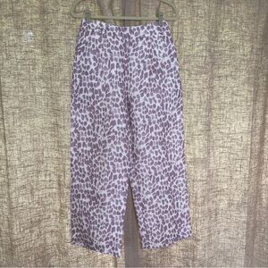 J Crew Pleated Linen Blend Pants in Lilac Giraffe Print, size 4T